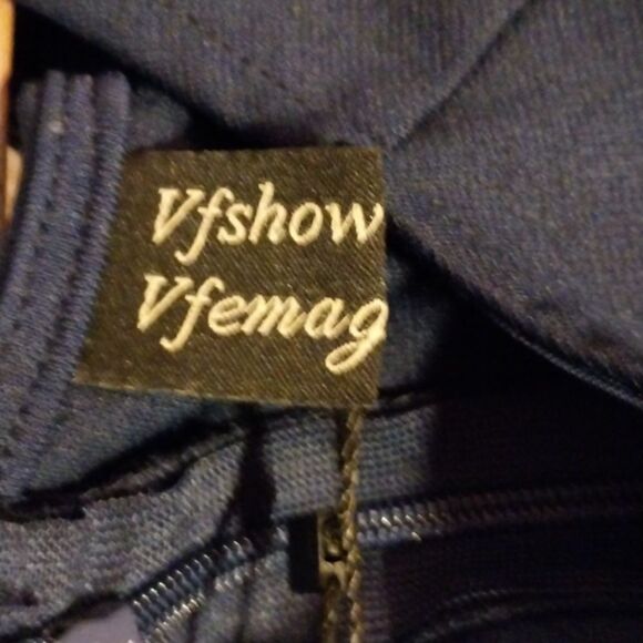 NWT VFSHOW Womens Front Zipper Slim Work Cocktail Party Pencil Dress Size L - Picture 7 of 16